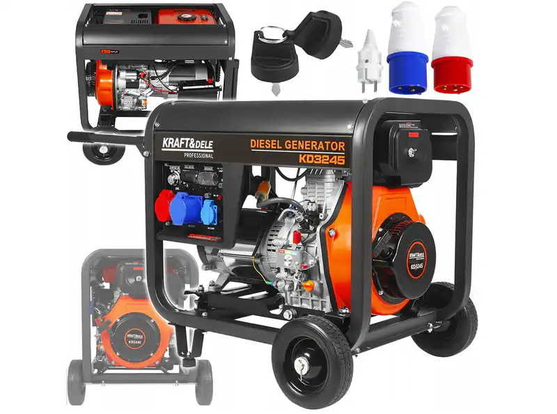 Diesel Stromerzeuger 8000W 8kW 230V 400V Drehstrom Notstromaggregat Elektrostart – neu – Sonstiges – überwiegend weiß…
