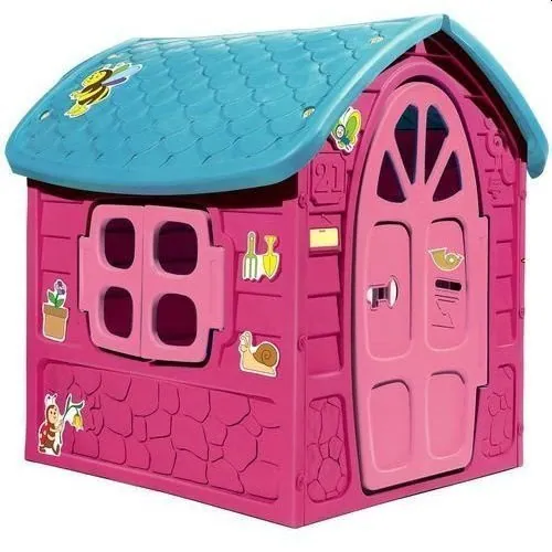Kinderspielhaus Gartenhaus Kinderhaus Spielhaus Outdoor Indoor Haus Rosa Groß – neu – Spielzeug