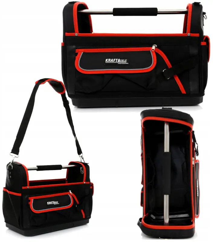 Werkzeug-Tasche Organizer Metallgriff verstärkter Boden viele Fächer 45 cm – neu – Sonstiges – überwiegend weiß – Foto 1…