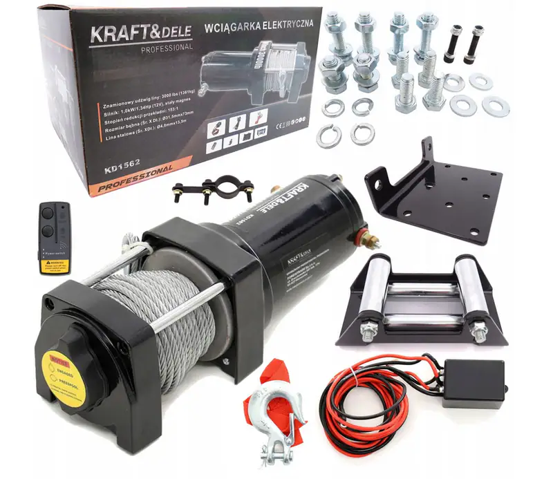AUTOWINDE 12 V ELEKTRISCHE WINDE MIT FERNBEDIENUNG MAX 1361 KG OFFROAD-WINDE – neu – Autos – überwiegend weiß – Foto 1 von 5