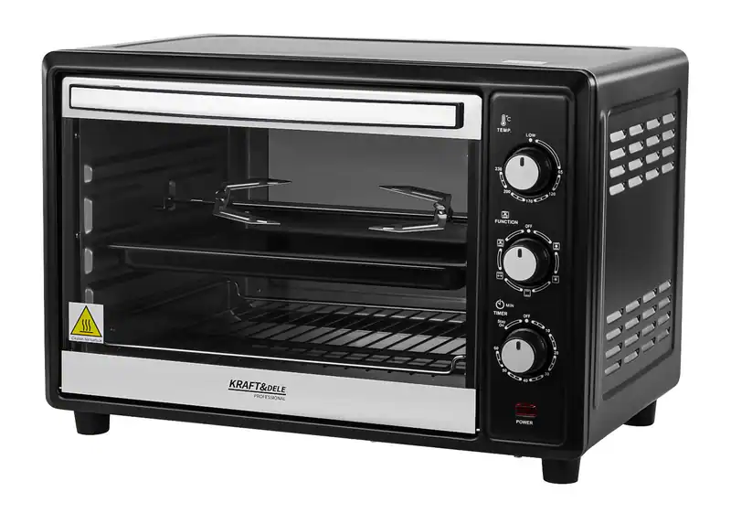 Elektro Backofen Mini 45 L 2000 W Umluft Drehspieß Timer 65-230 °C inkl Zubehör – neu – Haushaltsgeräte – überwiegend weiß…