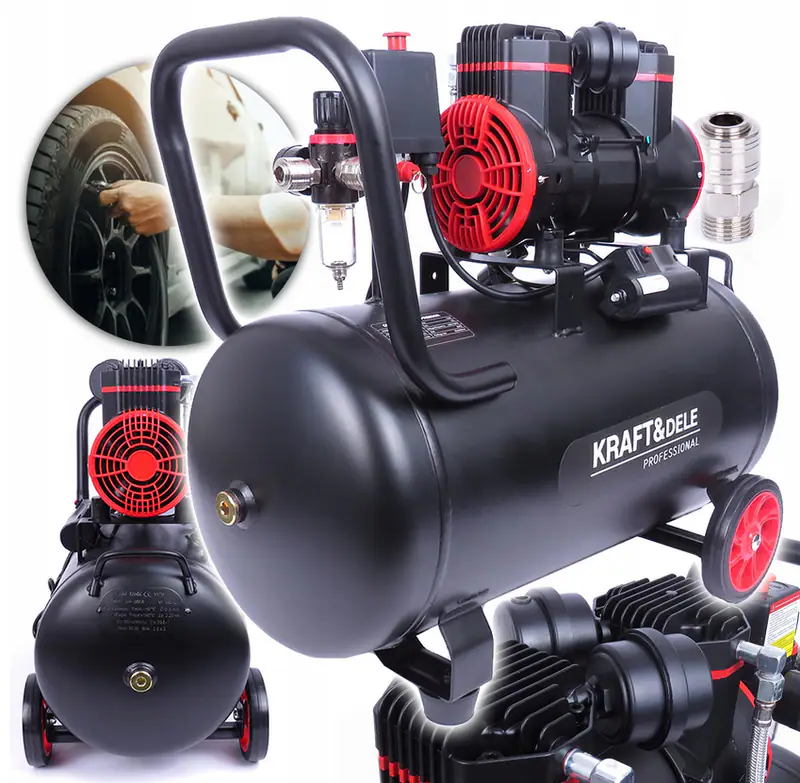 KD1391 Kompressor Ölfrei Druckluftkompressor Doppelkolben 8 bar 50L 1500W – neu – Sonstiges – überwiegend weiß – Foto 1 von 5