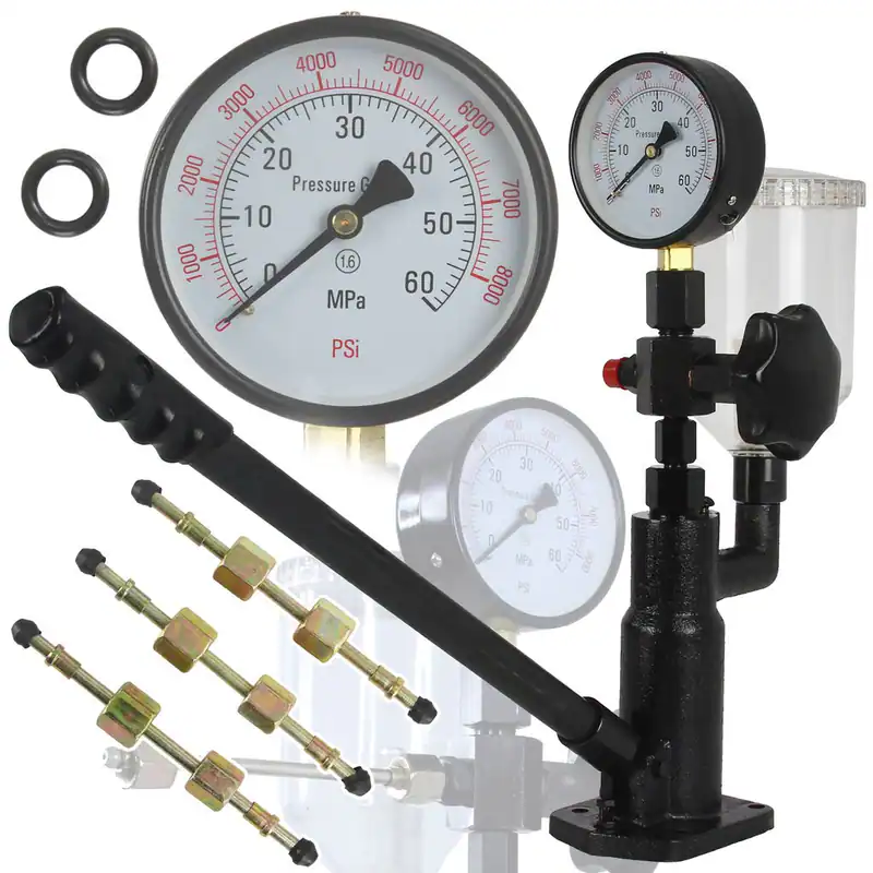 Diesel Injektor Tester 600bar Einspritzdüsen Prüfer M12 M14 M16 Drucktestgerät – neu – Autos – überwiegend weiß – Foto 1…