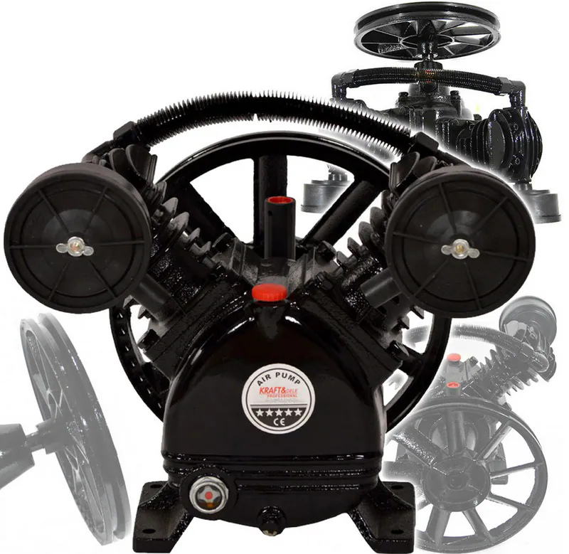 Kompressor Pumpe 480 L/min 8 bar 4kW 2 Zylinder Ölgeschmiert Werkstatt V-0.48/8 – neu – Sonstiges – überwiegend weiß – Foto…