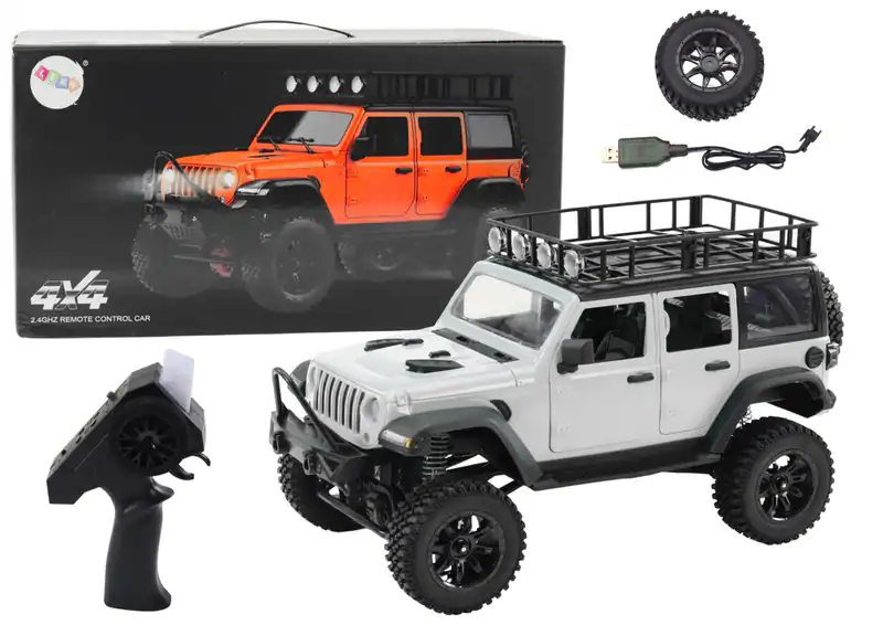 RC Offroad Auto Geländewagen 4x4 Funkgesteuert Monstertruck LED 2,4GHz Grau – neu – Sonstiges – Foto 1 von 4