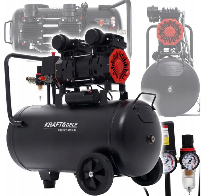 KD1386 Ölfrei Kompressor Druckluftkompressor Doppelkolben 8 bar 50L 1,5kW – neu – Sonstiges – überwiegend weiß – Foto 1 von 5