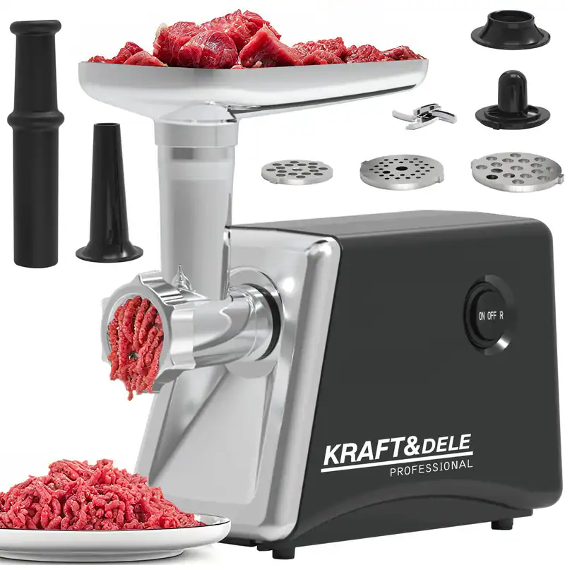 Fleischwolf 2000W 3kg/min Wurstfüller Kebbe Metall 3 Scheiben 2 Messer – neu – Sonstiges – überwiegend weiß – Foto 1 von 5