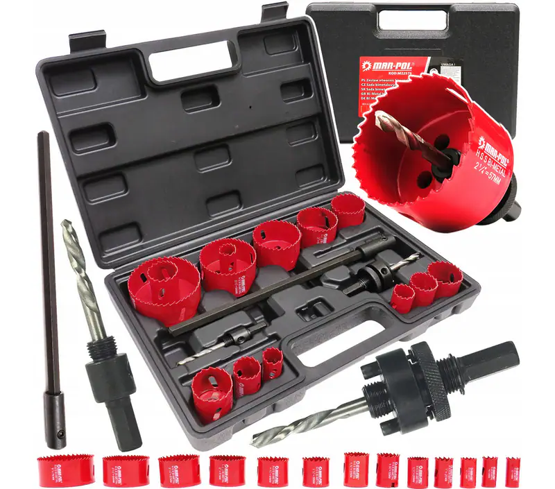 Lochsäge Set HSS Bimetall Holz Metall Kunststoff 17tlg Ø19–76mm Koffer – neu – Sonstiges – überwiegend weiß – Foto 1 von 3