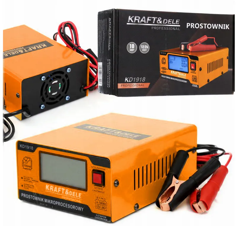 Mikroprozessor Ladegerät 10A 12/24V Autobatterie AGM GEL WET PWM LCD – neu – Autos – überwiegend weiß – Foto 1 von 5