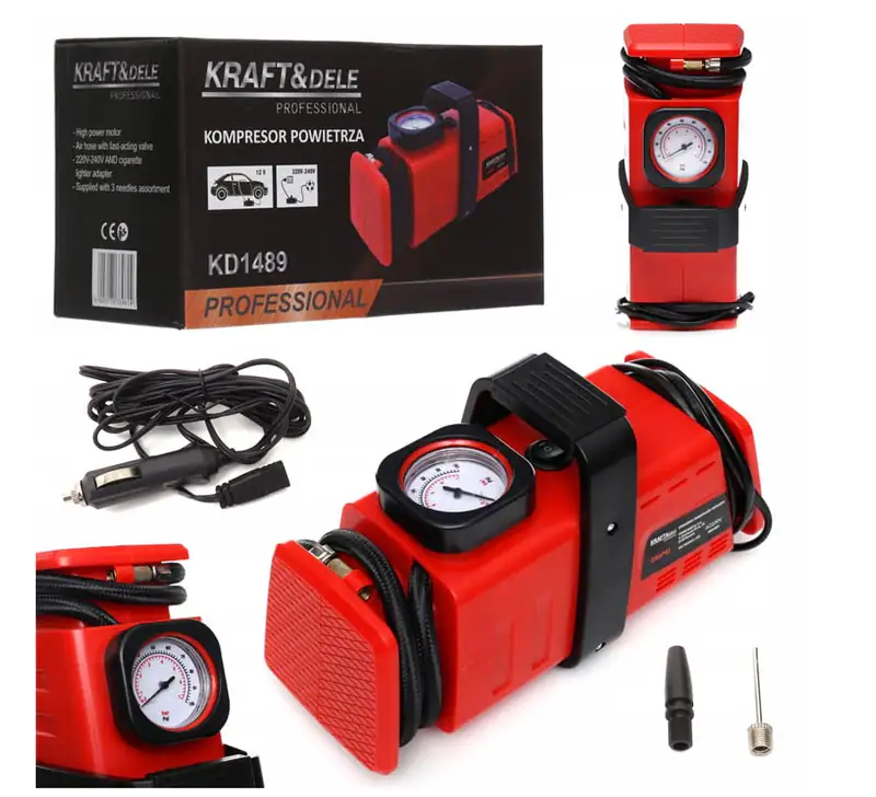 Kompressor 12V 230V Luftpumpe Auto Reifenpumpe Mini tragbar 7bar 20L/min – neu – Autos – überwiegend weiß – Foto 1 von 5