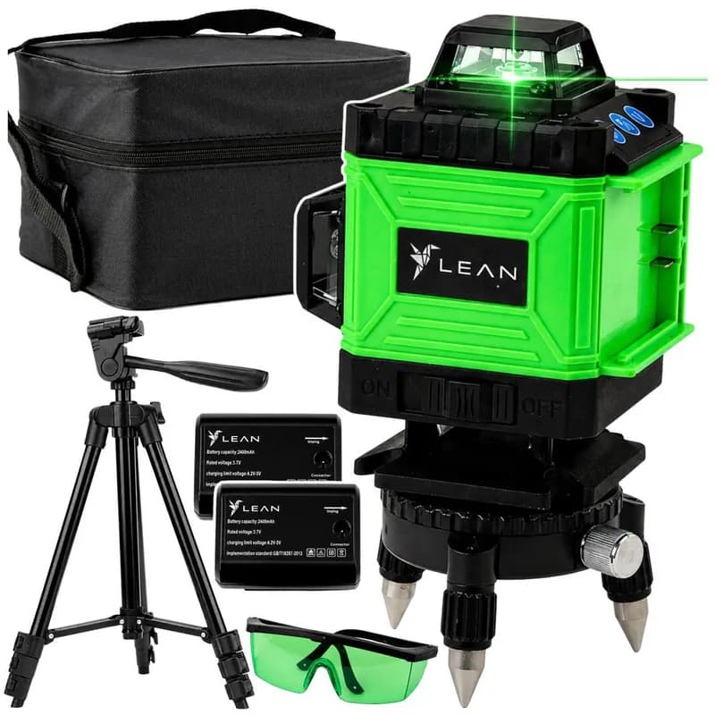 Kreuzlinienlaser 4D 16 Linien Grün 360° Baulaser Laser Nivelliergerät 2x Akku – neu – Sonstiges – Foto 1 von 5