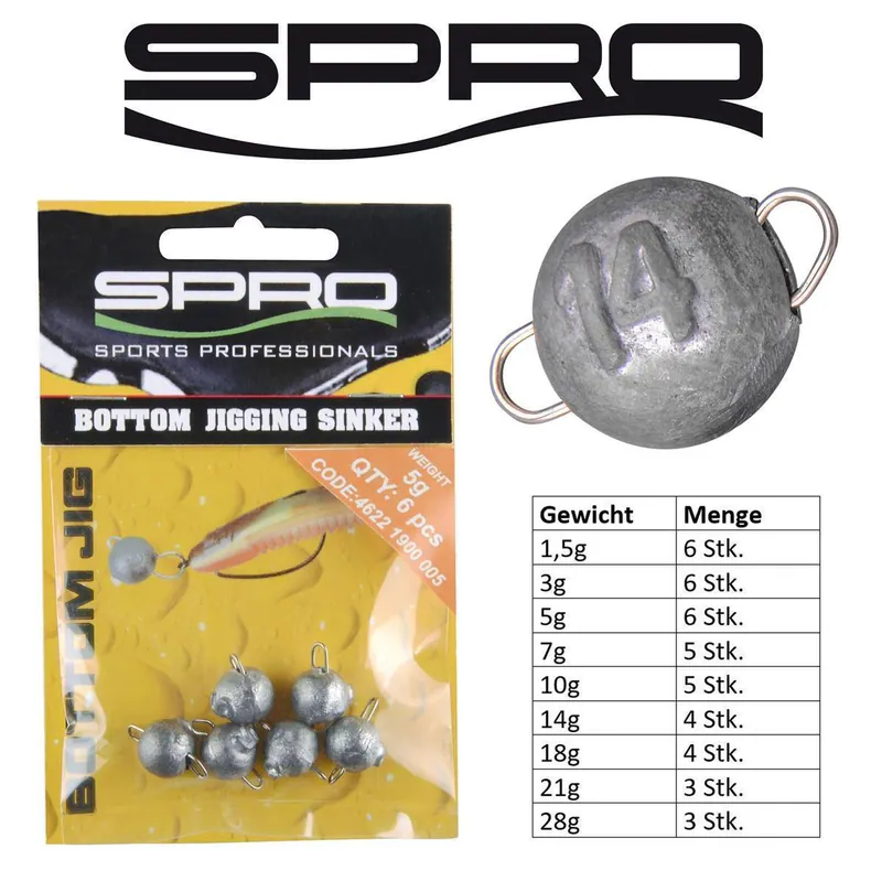 Spro Bottom Jigging | Cheburashka 1,5g bis 28g | Jig Bleikugeln Jigkopf Jighead – neu – Sonstiges – überwiegend weiß – Foto…