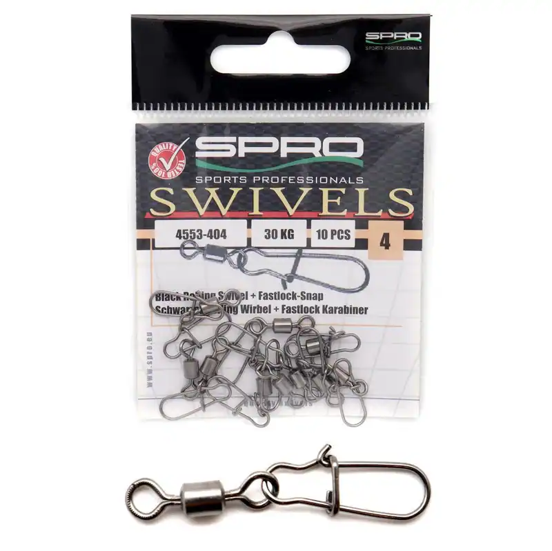 Spro Rolling Swivel + Fastlock Snap | Angel Wirbel + Karabiner Gr. 2 4 6 8 10 – neu – Sonstiges – überwiegend weiß – Foto 1…