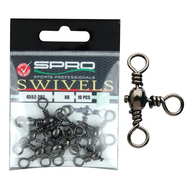 SPRO Crossline Swivel Kreuzwirbel Angel Wirbel Kreuz Dreiwege Roll T-Wirbel – neu – Sonstiges – überwiegend weiß
