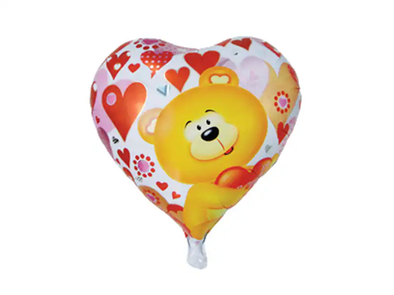 Folienballon Herz Liebe Bärchen Helium Ballon Luftballon Valentinstag Geburtstag – neu – Möbel – überwiegend weiß