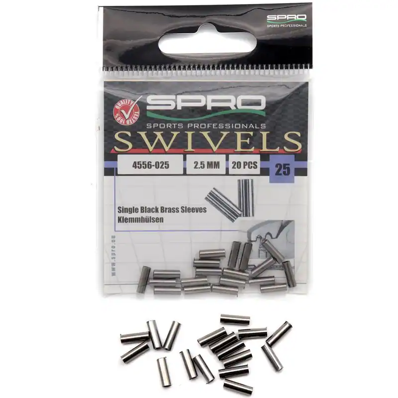 Spro Single Black Brass Sleeves | Klemmhülsen 1,2 bis 2,5mm Quetschhülsen – neu – Sonstiges – überwiegend weiß – Foto 1 von 2