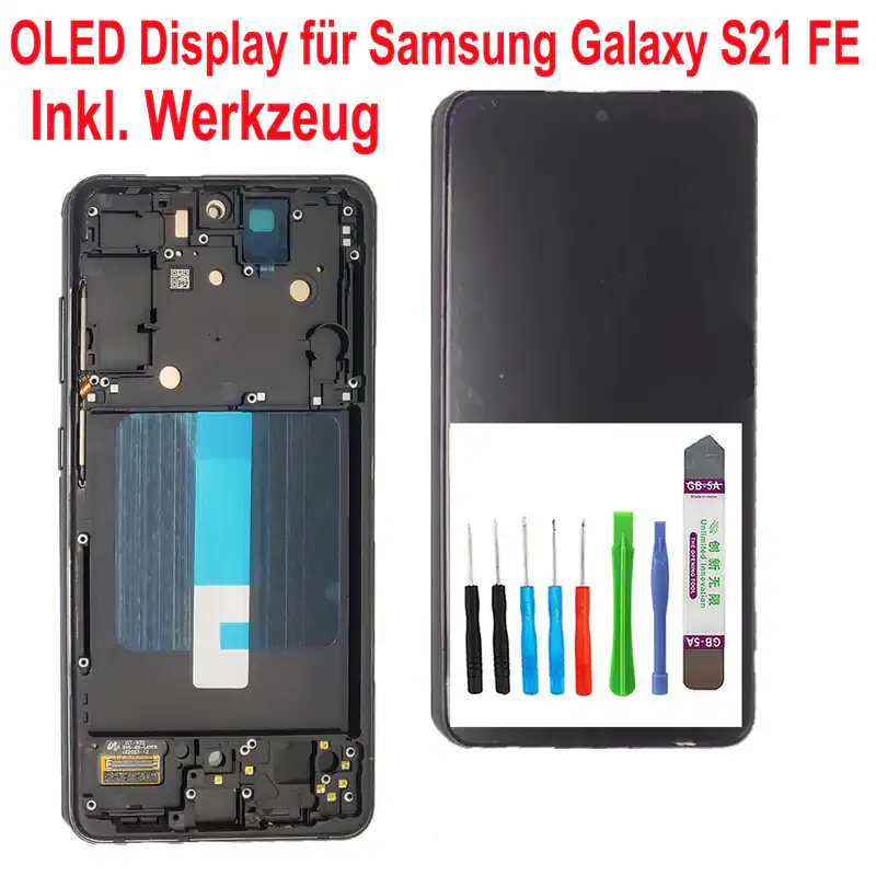 Display für Samsung Galaxy S21 FE SM-G990 LCD Soft Oled Bildschirm Mit Rahmen+TO – neu – Handys & Telefone – überwiegend weiß