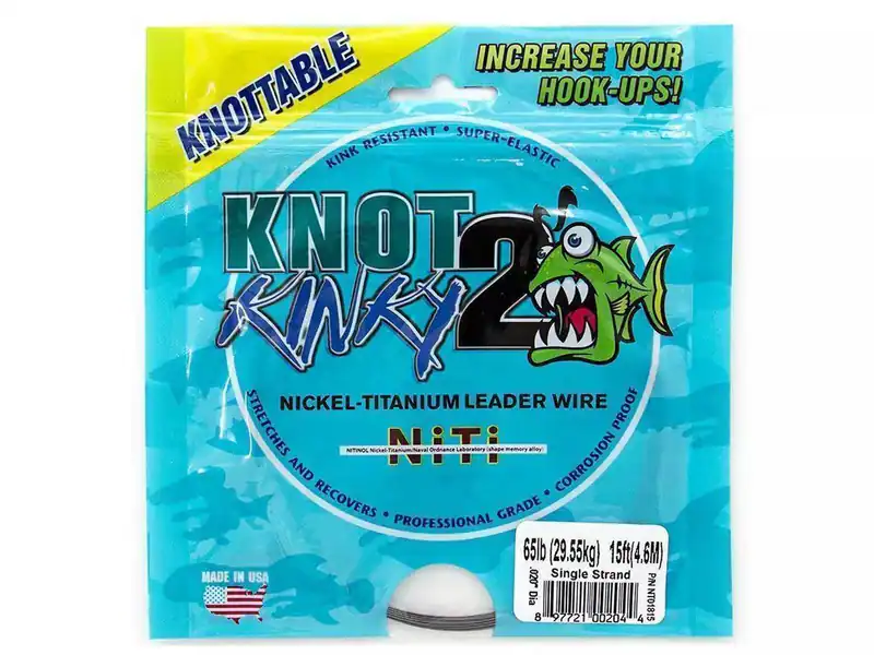 Aquateko 4,5 m Knot 2 Kinky 1x1 Titanium Vorfach Nickel Titan Raubfisch Knotbar – neu – Sonstiges – überwiegend weiß – Foto…