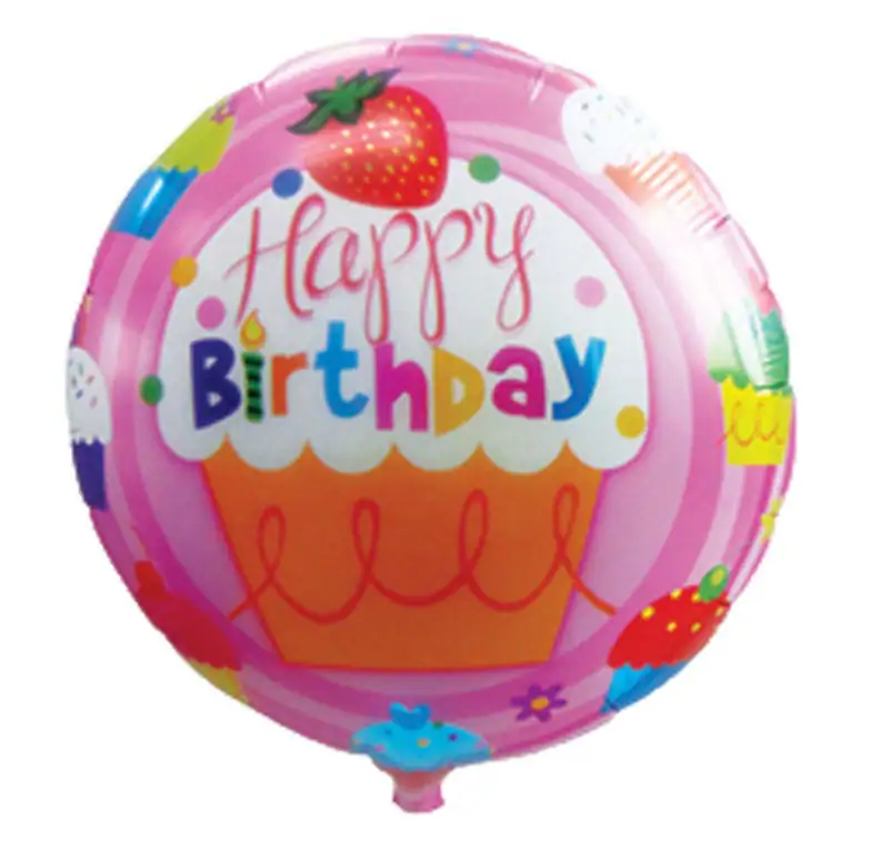 Folienballon Happy Birthday Luftballon Geburtstag Kindergeburtstag Helium Ballon – neu – Möbel – überwiegend weiß