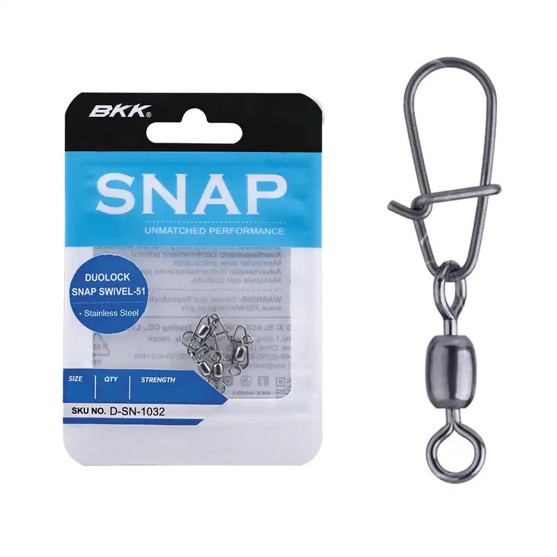 BKK Duolock Snap Swivel-51 Karabiner Wirbel Premium Einhänger Edelstahl Snaps – neu – Sonstiges – überwiegend weiß