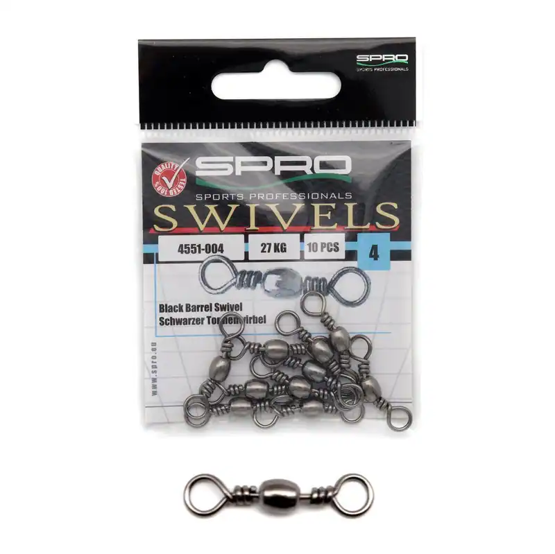 Spro Barrel Swivel | Tönnchenwirbel 10 Stk. Angelwirbel Wirbel Gr. 2 4 6 8 10 12