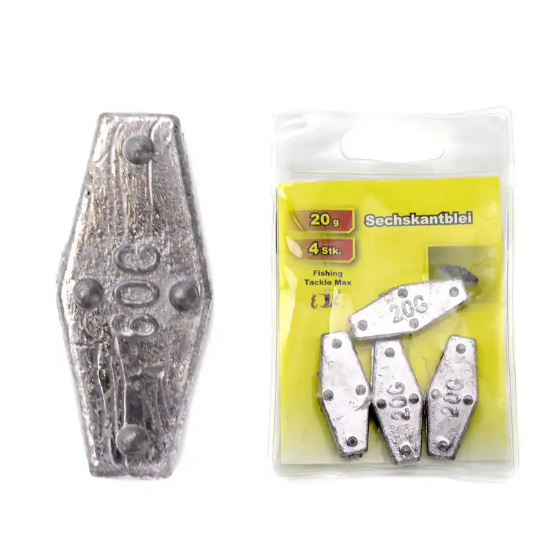 Sechskantblei 10g - 100g | Blei mit Loch Angelblei Angelgewichte Angel FTM Grund