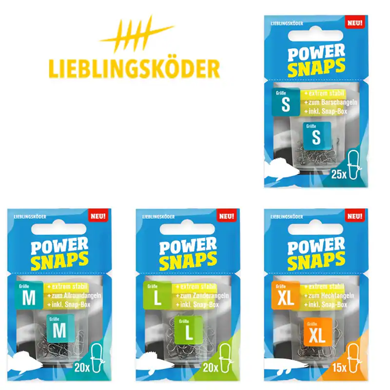 Lieblingsköder Power Snaps | S, M, L & XL | Allround Karabiner Hecht Barsch Snap
