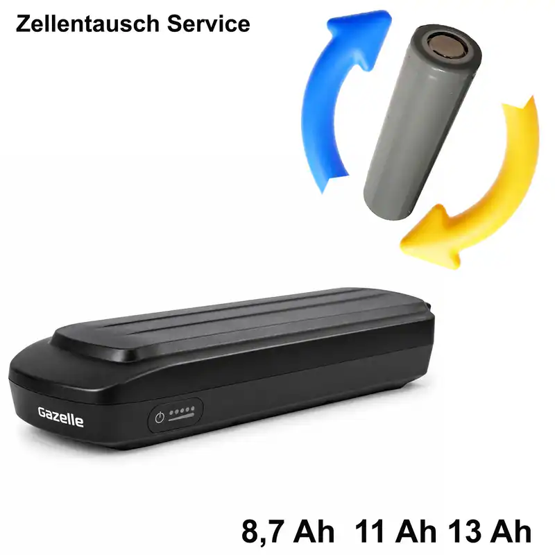 E-Bike Akku Gazelle Impulse Zilver 36V 8.6Ah Zellentausch Reparatur Service