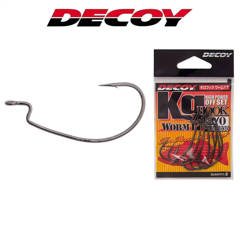 DECOY Kg Hook Wide Worm25 | Japanische Offset Haken mit weiten Bogen Gr.#2 - 5/0