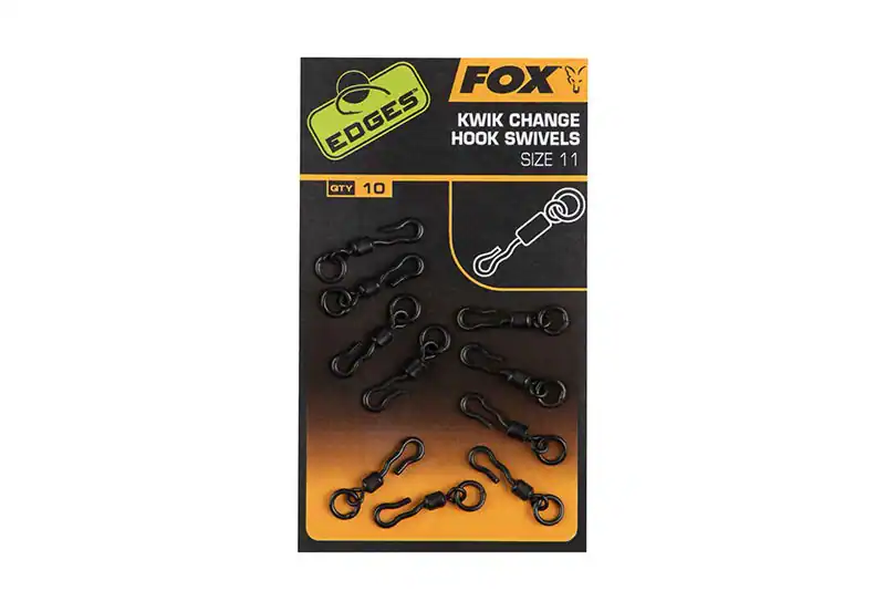 Fox Edges Kwik Change Hook Swivels Karpfen Wirbel Schnellwechsel Gr. 10 und 11