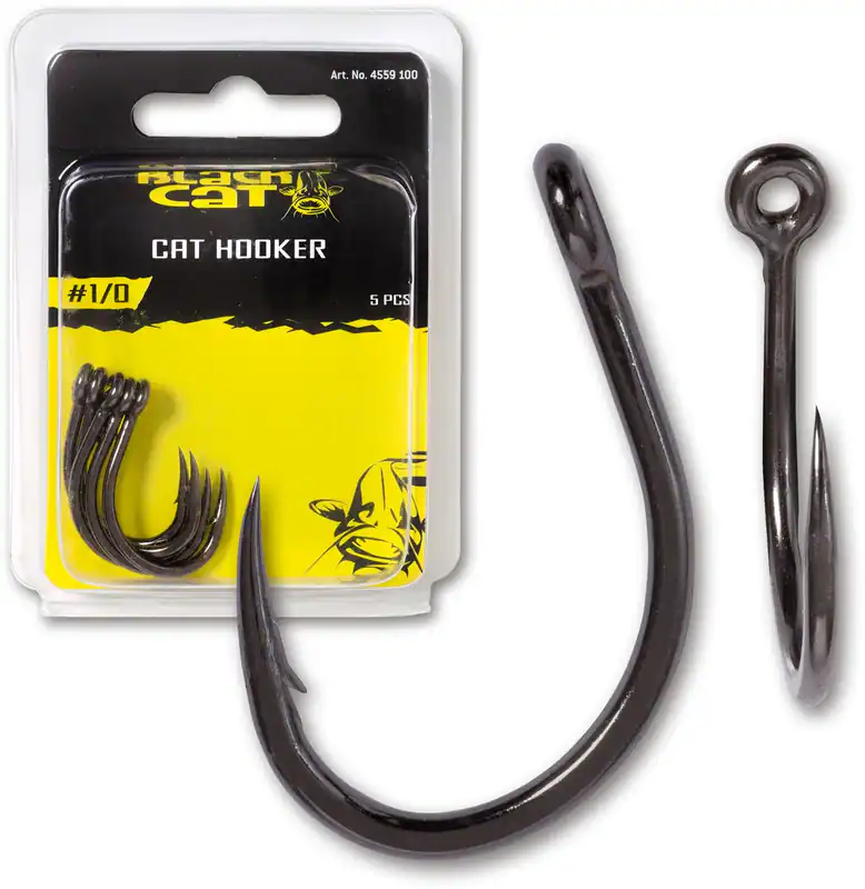 Black Cat Cat Hooker DG Coating Haken Wels Waller Einzelhaken 5 Stk. Hooks