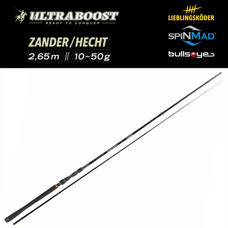 Lieblingsköder Bullseye Ultraboost | Zander Hecht Rute | 2,65m 10-50g Spinnrute