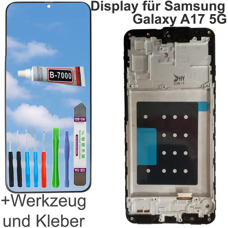 LCD Display Für Samsung Galaxy A17 5G SM-A176B Bildschirm Touch Auf Rahmen +TOOL