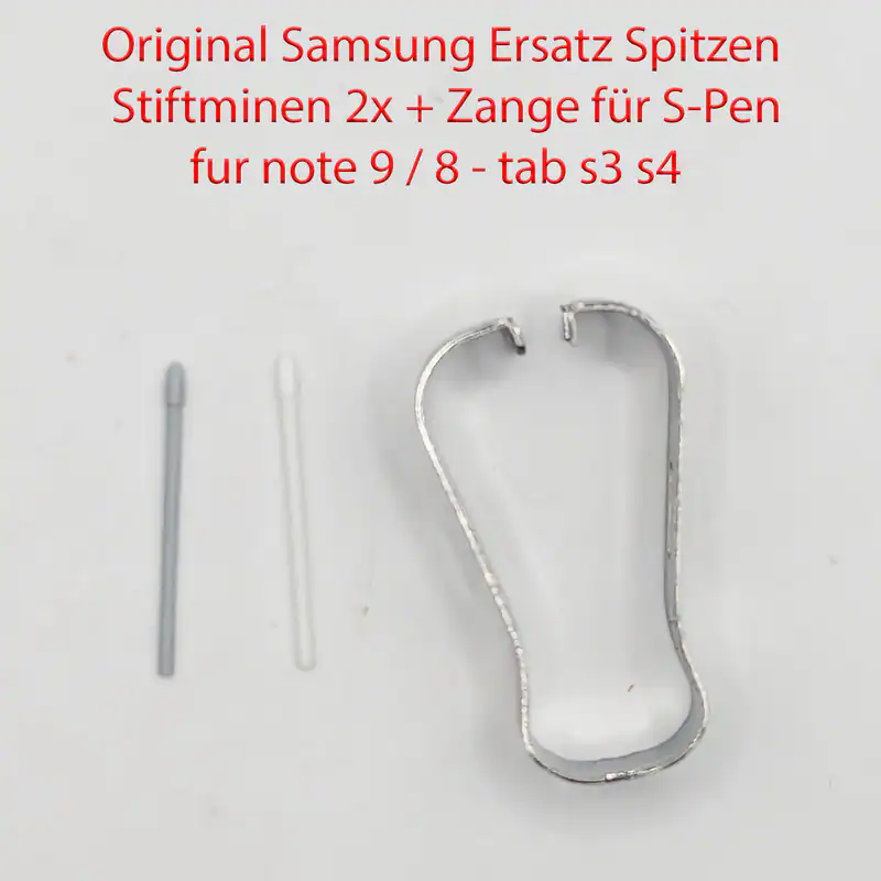 Original Samsung Ersatz Spitzen Stiftminen 2x+Zange für S-Pen Note 9/8 Tab S3/S4