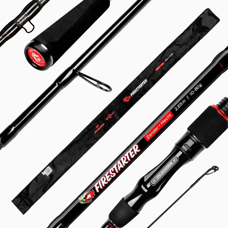 Lieblingsköder Firestarter Zander Hecht 2,65m 10-80g Angelrute Spinn Rute