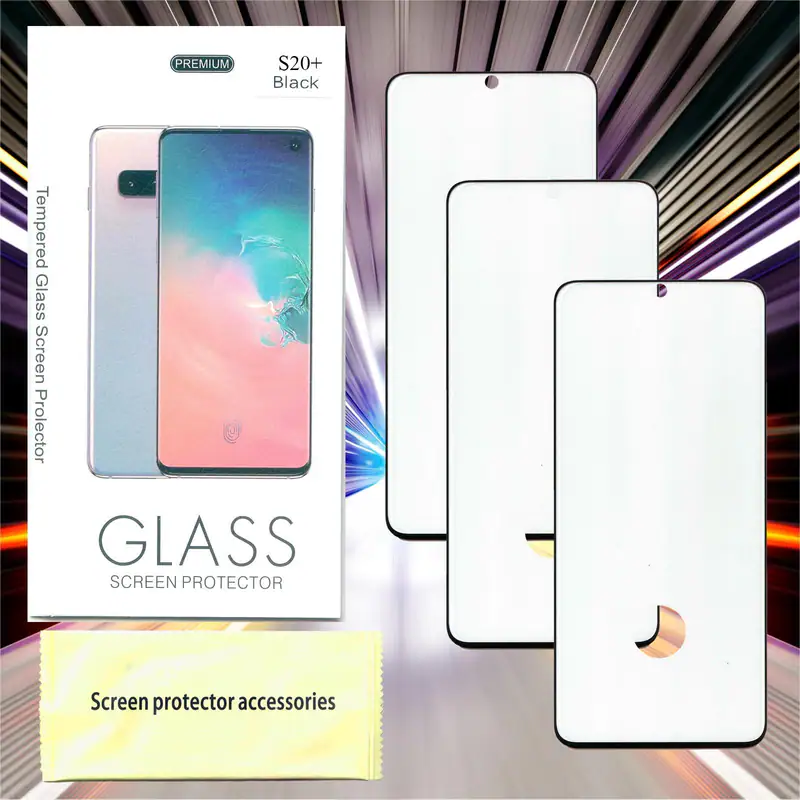 3x Schutzglas Samsung Galaxy S20 Plus Bildschirmschutz Displayschutz Side Glue