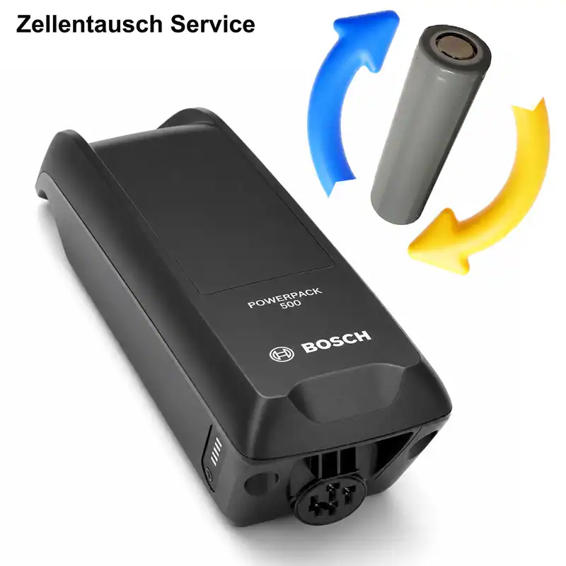 E-Bike Akku Reparaturservice Bosch Powerpack 500 Rahmen Active Performance