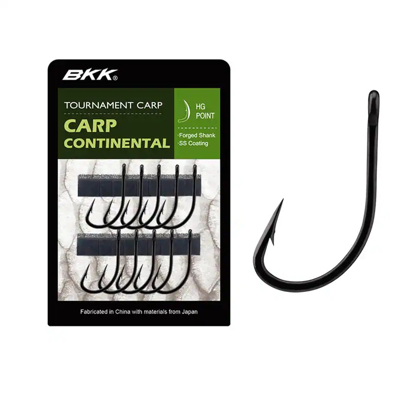 BKK Carp Continental Karpfen Haken Einzelhaken 10 Stk. Angelhaken #1 bis #10