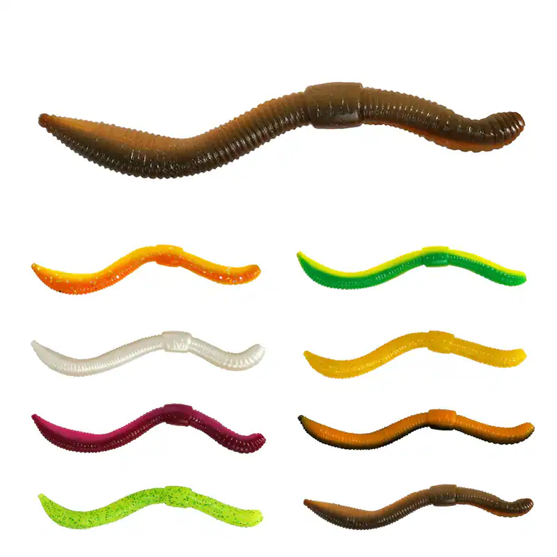 Spro Trout Master Dendrobaena 90 TPE Gummi 8x Wurm 90mm Köder Forelle Knoblauch