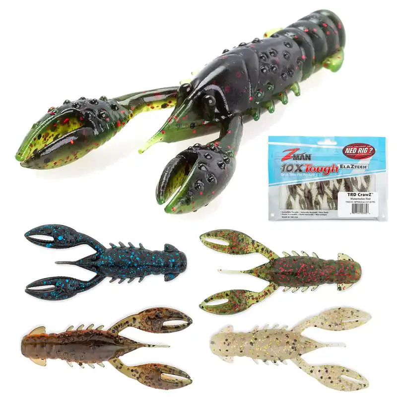 Z-Man 2.5" TRD CrawZ | 6cm 3g | 6 Stk Krebs Gummi Imitation Ned Rig Auftreibend