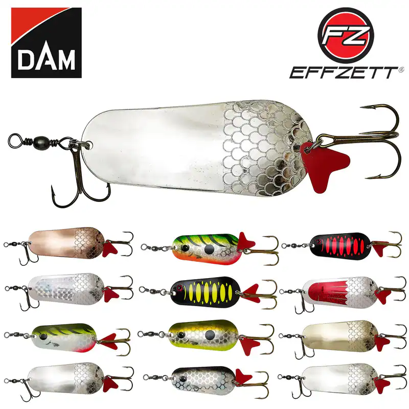 DAM Effzett Standard FZ Spoon Blinker | Alle Farben & Größen | Hecht Kunstköder