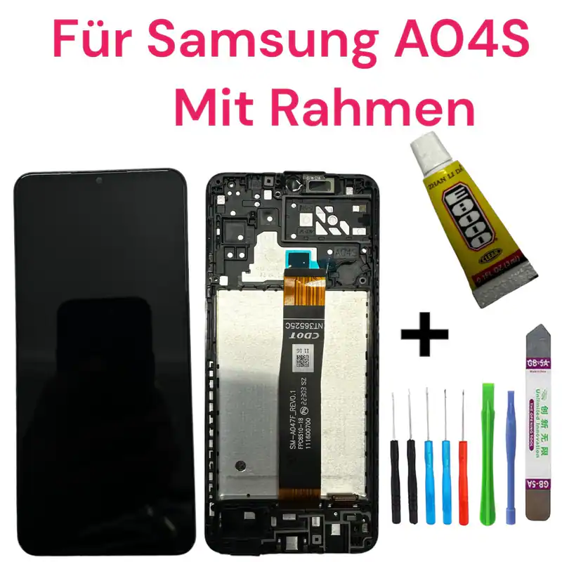 Display für Samsung Galaxy A04S 2022 SM-A047 LCD Bildschirmauf Rahmen + TOOL