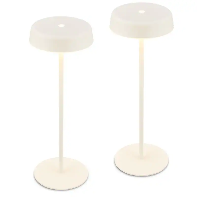 2er Set LED Tischlampe Akku LED Tischleuchte Kabellos Dimmbar Touch IP44 Outdoor