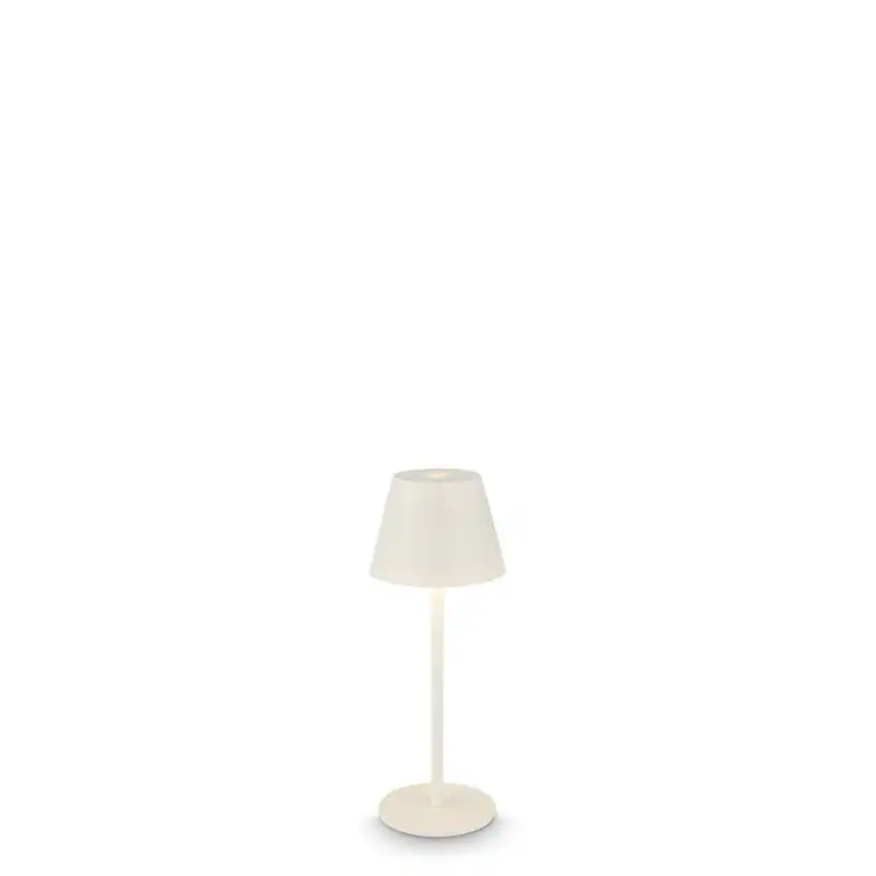 Tischlampe LED Akku Lampe USB Aufladbar Kabellos IP44 Dimmbar Touch 14,2cm Weiß
