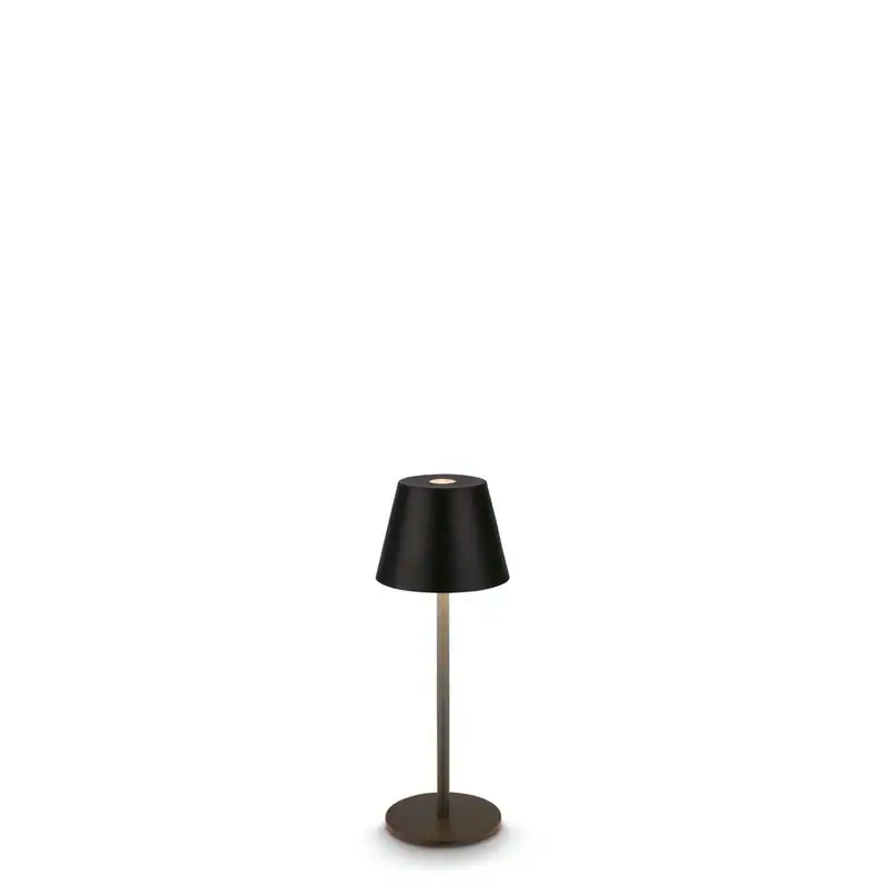 Tischlampe LED Akku Lampe USB Aufladbar Kabellos IP44 Dimmbar 14,2cm Schwarz