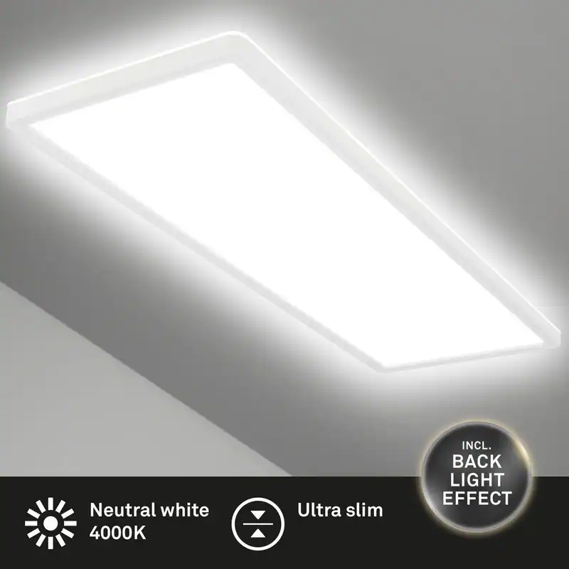 LED Panel Deckenleuchte 58cm Ultraflach Deckenlampe Neutralweiß Backlight 22W