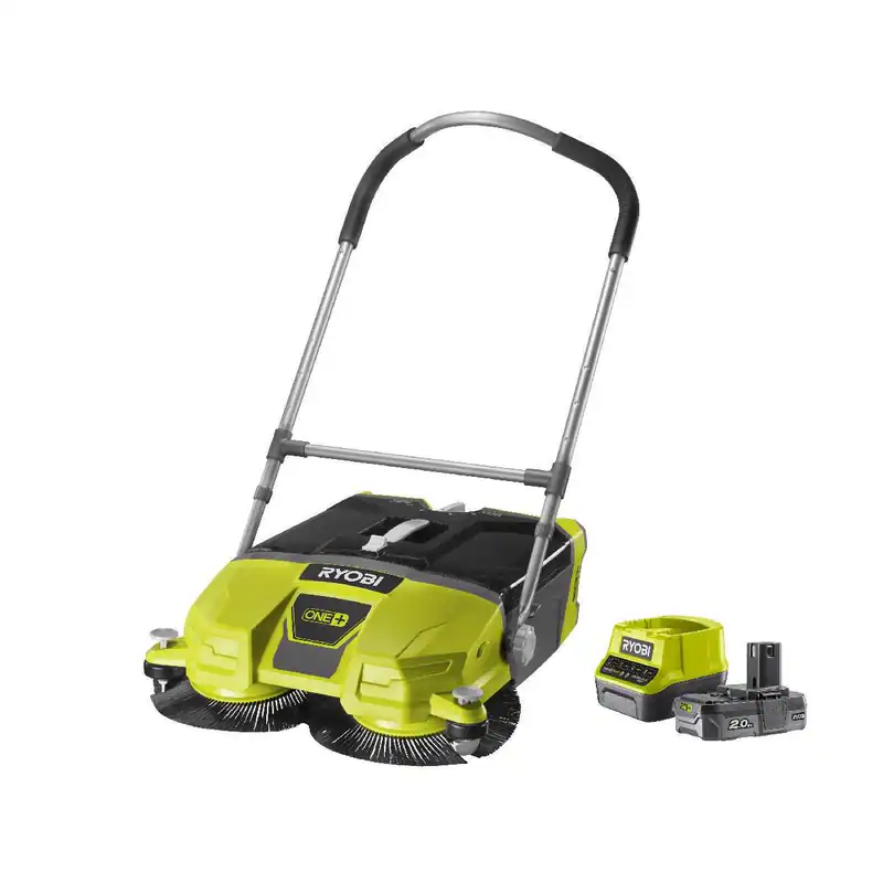 RYOBI Akku-Kehrmaschine mit Akku Kehrbesen Straßenkehrer ONE+ 18V elektrisch