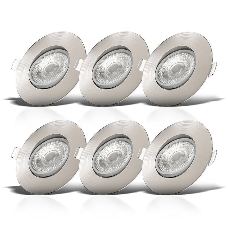 6x LED Einbauleuchte dimmbar Deckenlampe Einbauspots schwenkbar 5W Spot Strahler