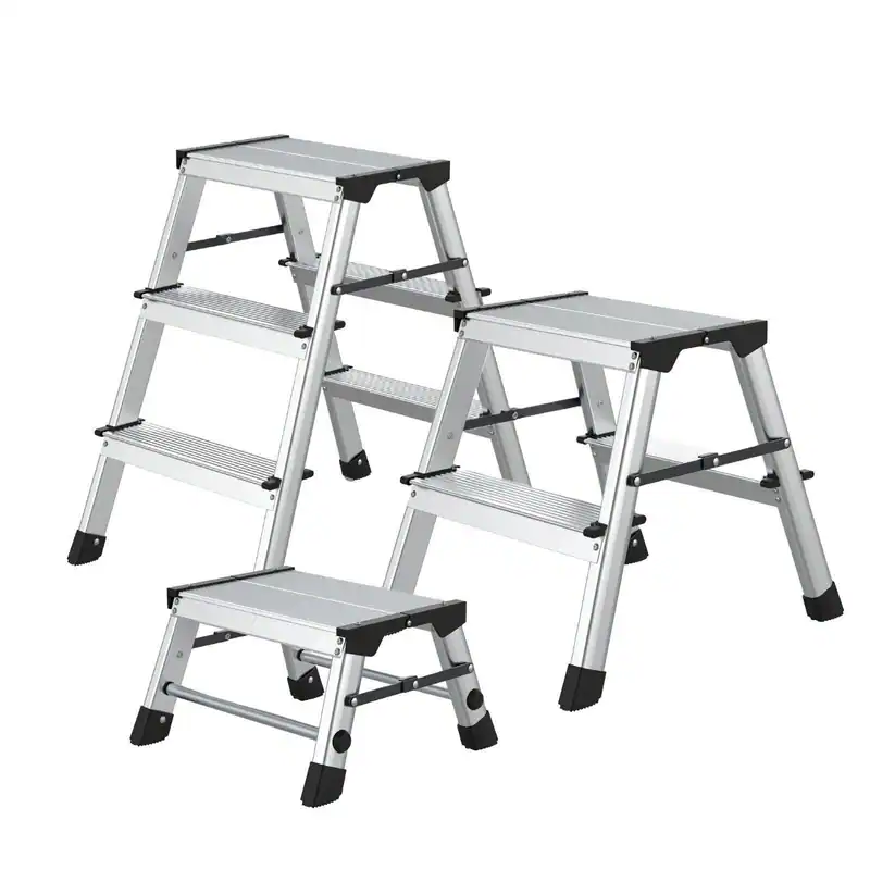 Aluminium Klapptritt Klappleiter klappbar Trittleiter Leiter 1-3 Stufen Fußtritt