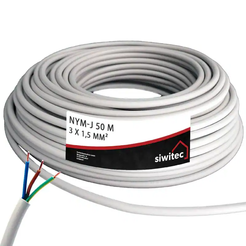 NYM Kabel 3x1,5 3x2,5 5x1,5 5x2,5 Elektroleitung Stromkabel Feuchtraumkabel